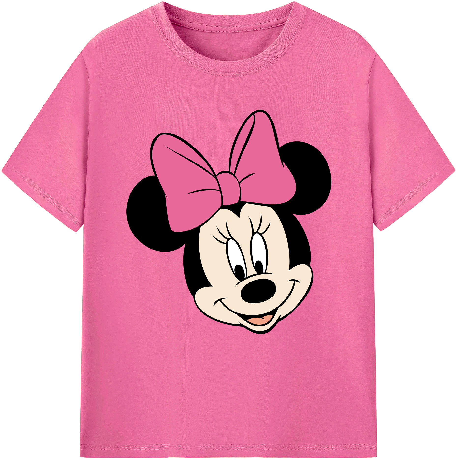 （画像用） ミッキーマウス Mickey Mouse レディースカジュアルプリントTシャツ（綿100％）